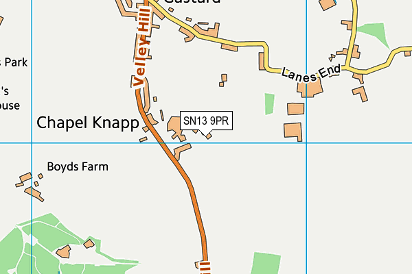 SN13 9PR map - OS VectorMap District (Ordnance Survey)