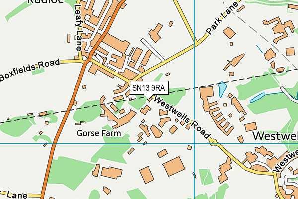 SN13 9RA map - OS VectorMap District (Ordnance Survey)