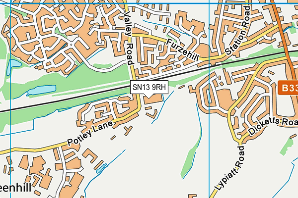 SN13 9RH map - OS VectorMap District (Ordnance Survey)