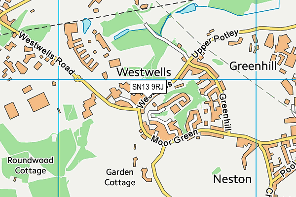 SN13 9RJ map - OS VectorMap District (Ordnance Survey)