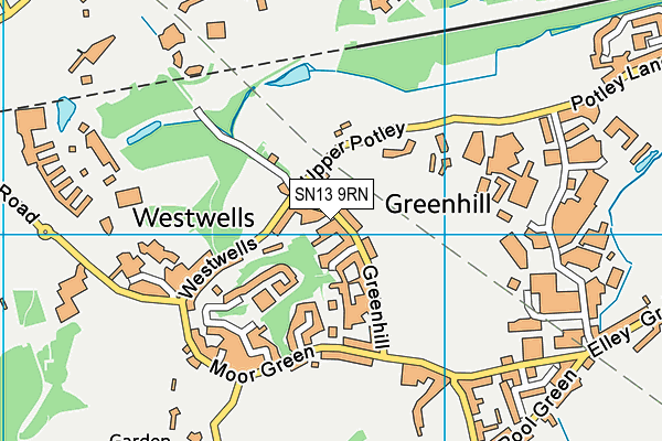 SN13 9RN map - OS VectorMap District (Ordnance Survey)