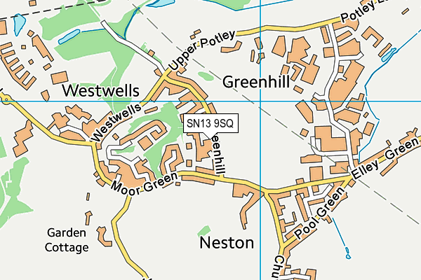 SN13 9SQ map - OS VectorMap District (Ordnance Survey)