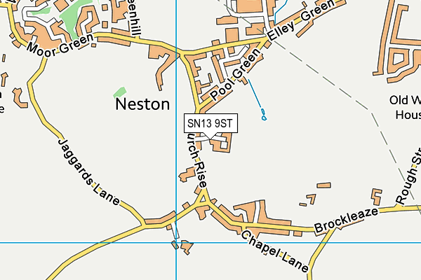SN13 9ST map - OS VectorMap District (Ordnance Survey)