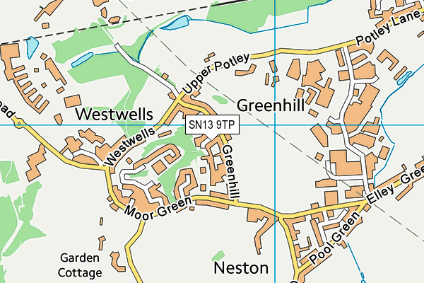 SN13 9TP map - OS VectorMap District (Ordnance Survey)