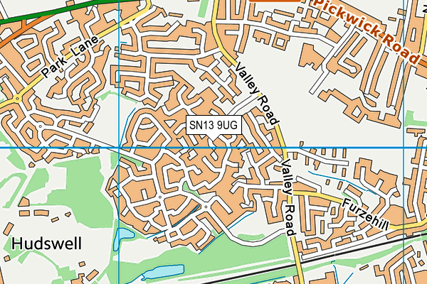 SN13 9UG map - OS VectorMap District (Ordnance Survey)