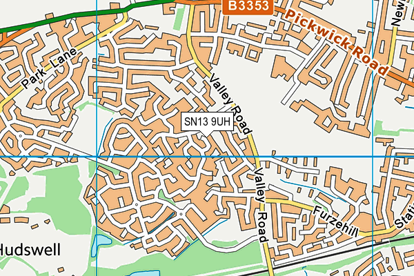 SN13 9UH map - OS VectorMap District (Ordnance Survey)