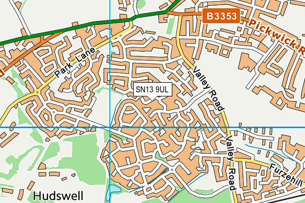 SN13 9UL map - OS VectorMap District (Ordnance Survey)