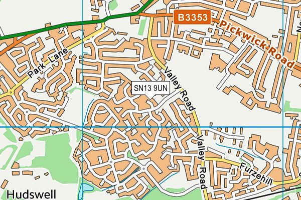 SN13 9UN map - OS VectorMap District (Ordnance Survey)