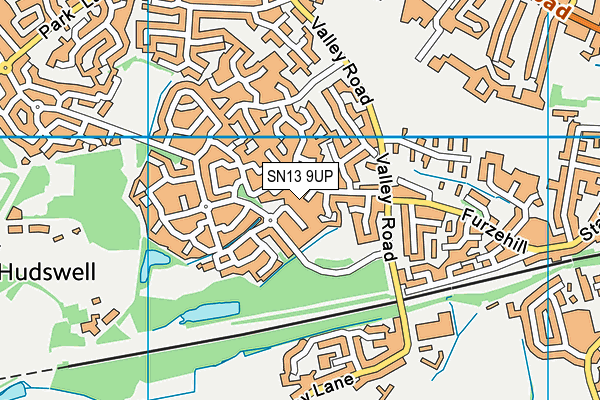 SN13 9UP map - OS VectorMap District (Ordnance Survey)
