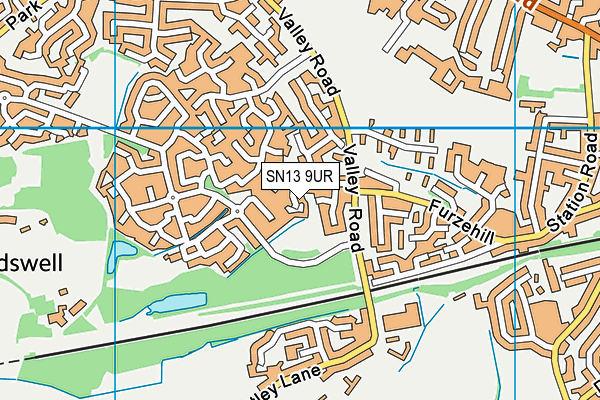 SN13 9UR map - OS VectorMap District (Ordnance Survey)