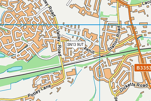 SN13 9UT map - OS VectorMap District (Ordnance Survey)