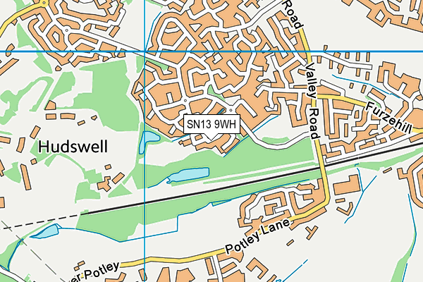 SN13 9WH map - OS VectorMap District (Ordnance Survey)