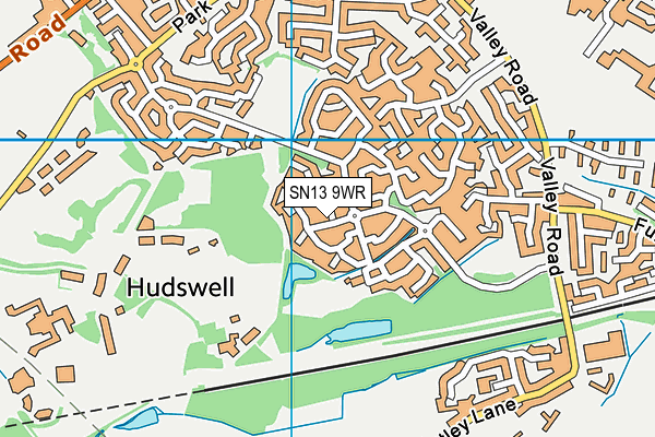 SN13 9WR map - OS VectorMap District (Ordnance Survey)