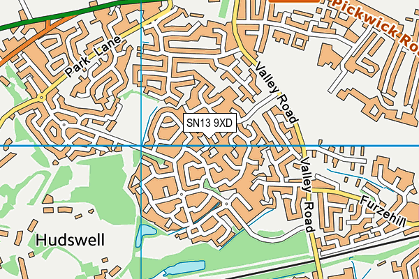 SN13 9XD map - OS VectorMap District (Ordnance Survey)