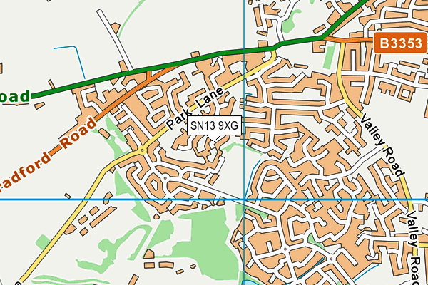 SN13 9XG map - OS VectorMap District (Ordnance Survey)