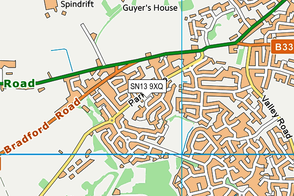 SN13 9XQ map - OS VectorMap District (Ordnance Survey)