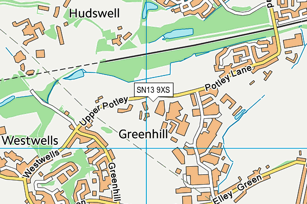 SN13 9XS map - OS VectorMap District (Ordnance Survey)