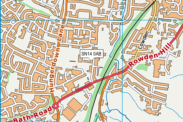 SN14 0AB map - OS VectorMap District (Ordnance Survey)