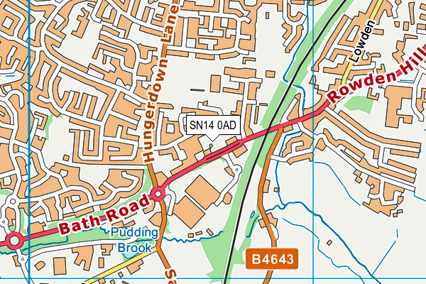 SN14 0AD map - OS VectorMap District (Ordnance Survey)