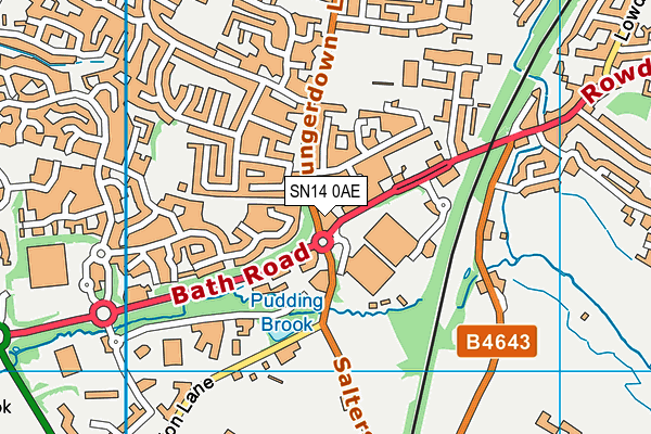 SN14 0AE map - OS VectorMap District (Ordnance Survey)