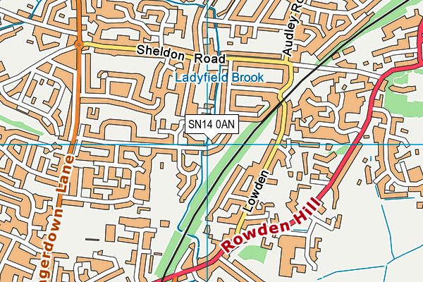 SN14 0AN map - OS VectorMap District (Ordnance Survey)