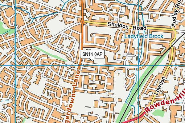 SN14 0AP map - OS VectorMap District (Ordnance Survey)