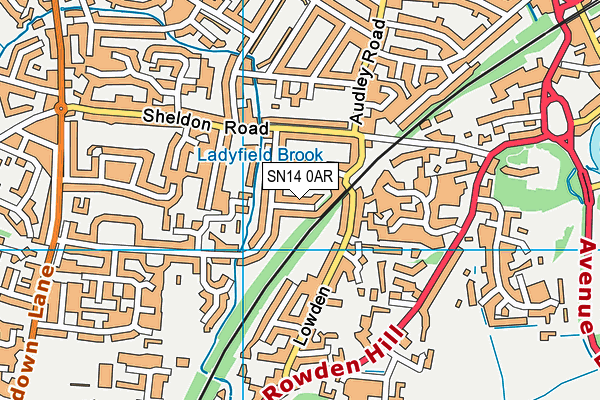 SN14 0AR map - OS VectorMap District (Ordnance Survey)