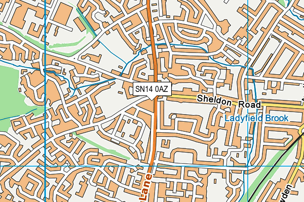 SN14 0AZ map - OS VectorMap District (Ordnance Survey)