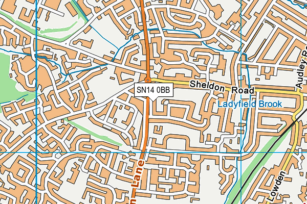 SN14 0BB map - OS VectorMap District (Ordnance Survey)