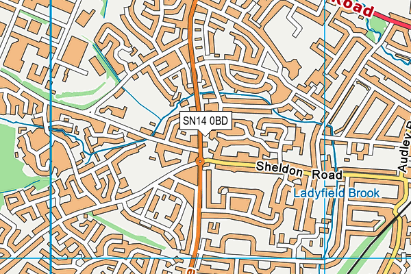 SN14 0BD map - OS VectorMap District (Ordnance Survey)