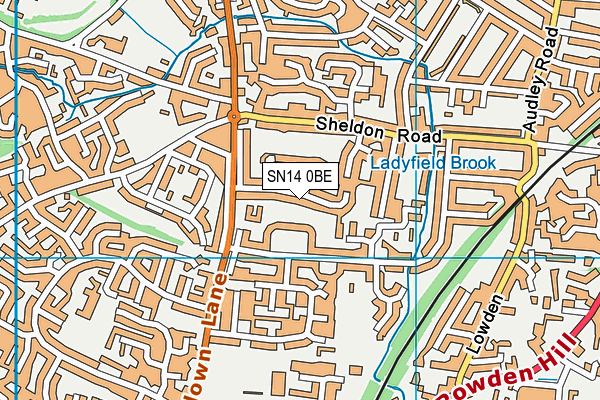 SN14 0BE map - OS VectorMap District (Ordnance Survey)