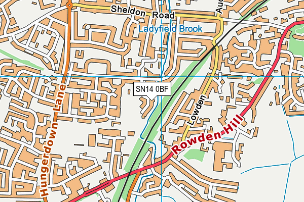 SN14 0BF map - OS VectorMap District (Ordnance Survey)