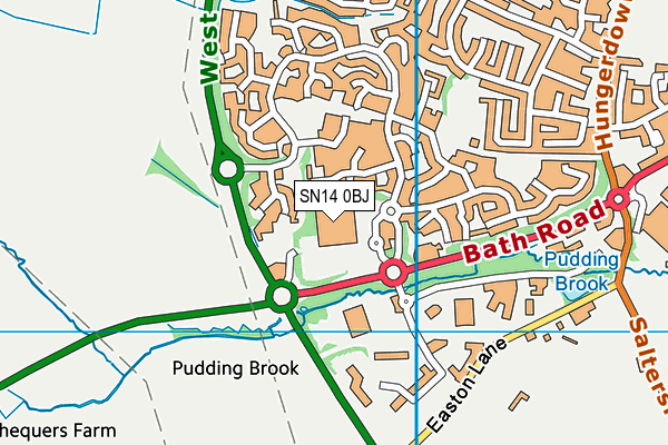 SN14 0BJ map - OS VectorMap District (Ordnance Survey)