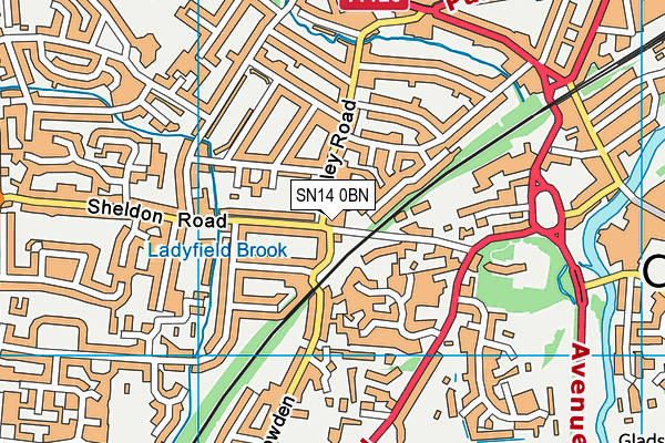 SN14 0BN map - OS VectorMap District (Ordnance Survey)