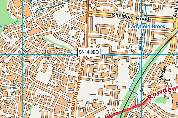 SN14 0BQ map - OS VectorMap District (Ordnance Survey)