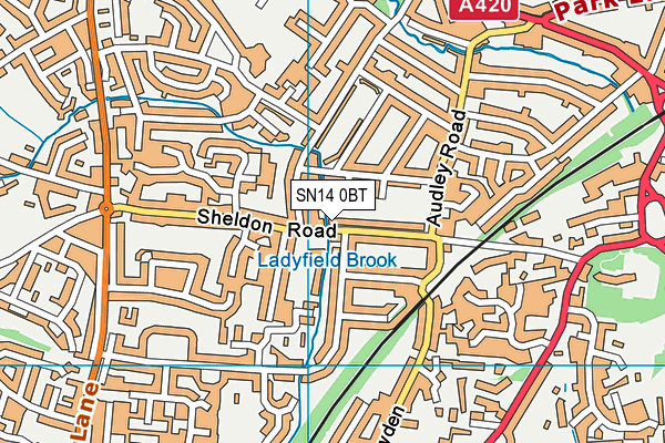 SN14 0BT map - OS VectorMap District (Ordnance Survey)