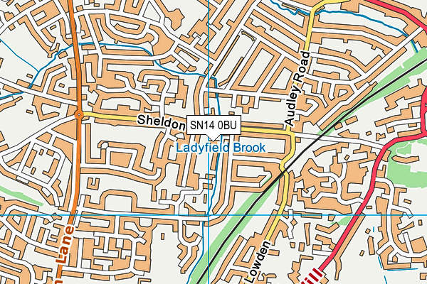 SN14 0BU map - OS VectorMap District (Ordnance Survey)