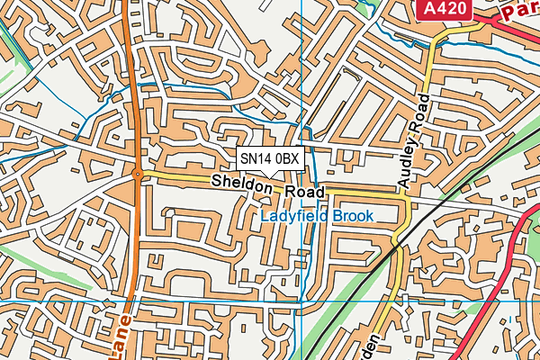 SN14 0BX map - OS VectorMap District (Ordnance Survey)