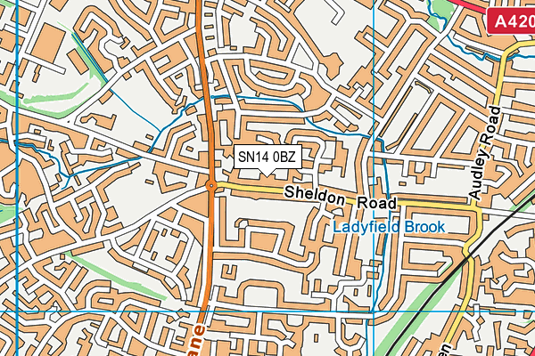 SN14 0BZ map - OS VectorMap District (Ordnance Survey)