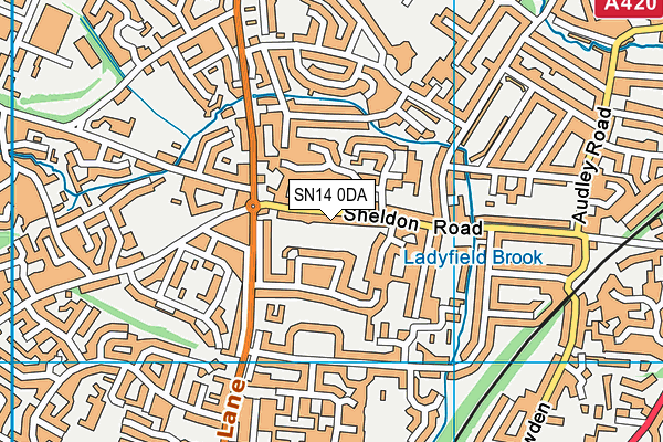 SN14 0DA map - OS VectorMap District (Ordnance Survey)
