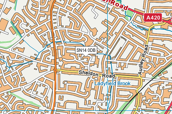 SN14 0DB map - OS VectorMap District (Ordnance Survey)