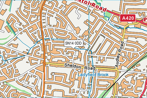 SN14 0DD map - OS VectorMap District (Ordnance Survey)