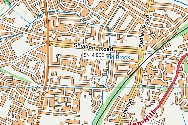 SN14 0DE map - OS VectorMap District (Ordnance Survey)