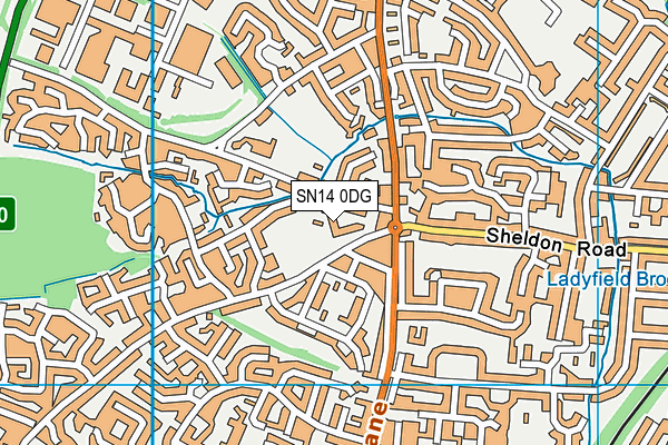 SN14 0DG map - OS VectorMap District (Ordnance Survey)