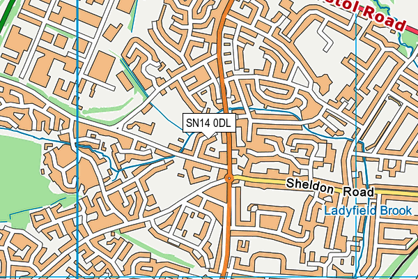 SN14 0DL map - OS VectorMap District (Ordnance Survey)