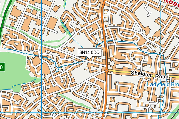SN14 0DQ map - OS VectorMap District (Ordnance Survey)