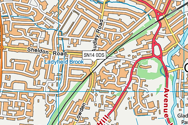 SN14 0DS map - OS VectorMap District (Ordnance Survey)