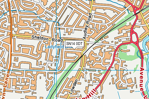 SN14 0DT map - OS VectorMap District (Ordnance Survey)