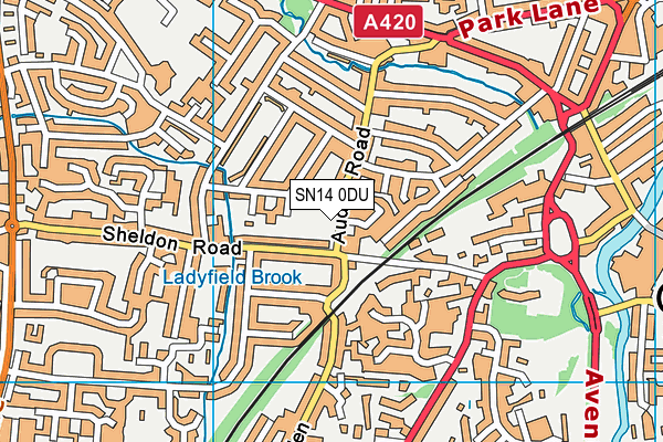 SN14 0DU map - OS VectorMap District (Ordnance Survey)