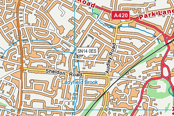 SN14 0ES map - OS VectorMap District (Ordnance Survey)